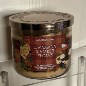Bath and Body Works Cinnamon Sugared Pecans 3 Wick Candle